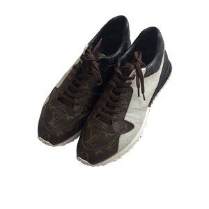 Louis Vuitton Mens Monogram Print Leather Sneakers Size 7.5